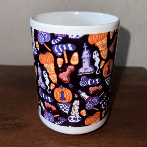 LOOKHUMAN Halloweenies Pattern Coffee Mug, 15 Ounce - Picture 3 of 10